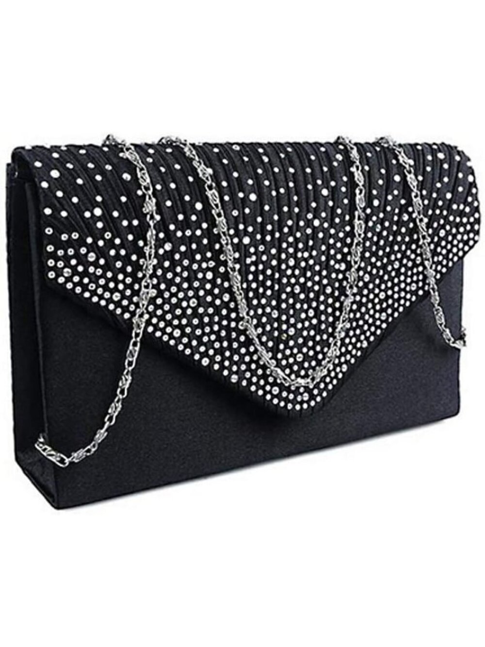Women's Black Evening Handbag Bridal Wedding Bag Formal Party Clutch Purse
